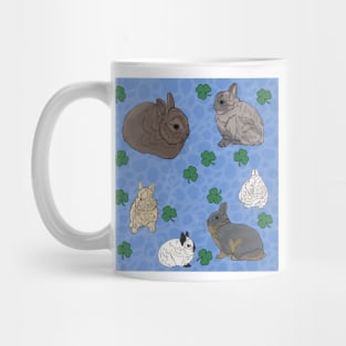 Netherland Dwarf Rabbits Blue Mug